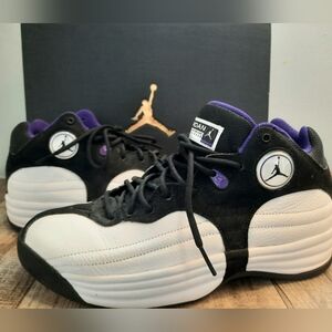 Jordan Jumpman Team I White Black Field Purple Shoes Men's 8 with Box